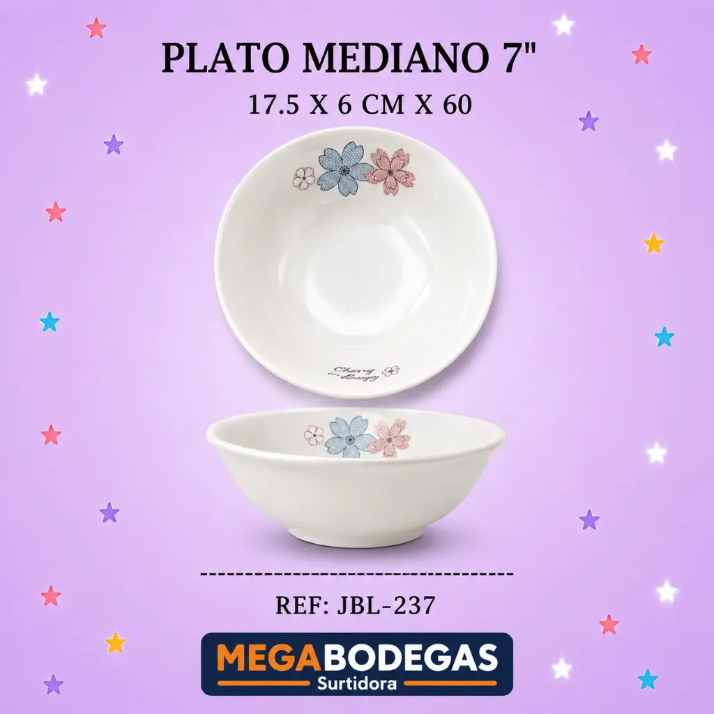 PLATO MEDIANO 7" 17.5 X 6 CM X 60