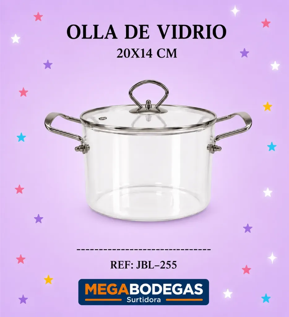 OLLA DE VIDRIO 20X14 CM