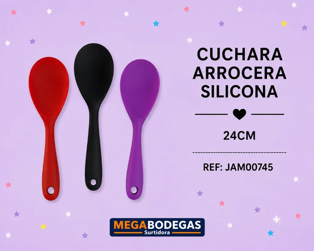 CUCHARA ARROCERA SILICONA 24CM